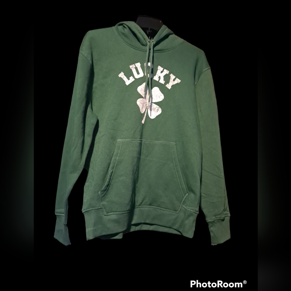 New Lucky Green Hoodie NWT Men or Women's Size Medium four leaf clover ☘️
